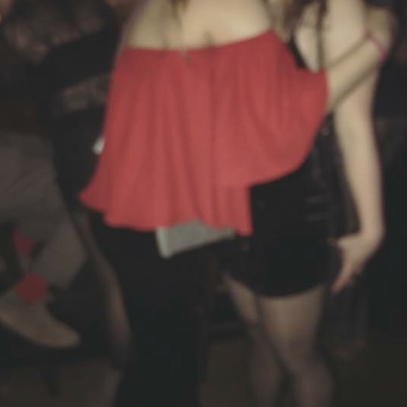 Two Arrows red off the shoulder top - Picture 3 of 4